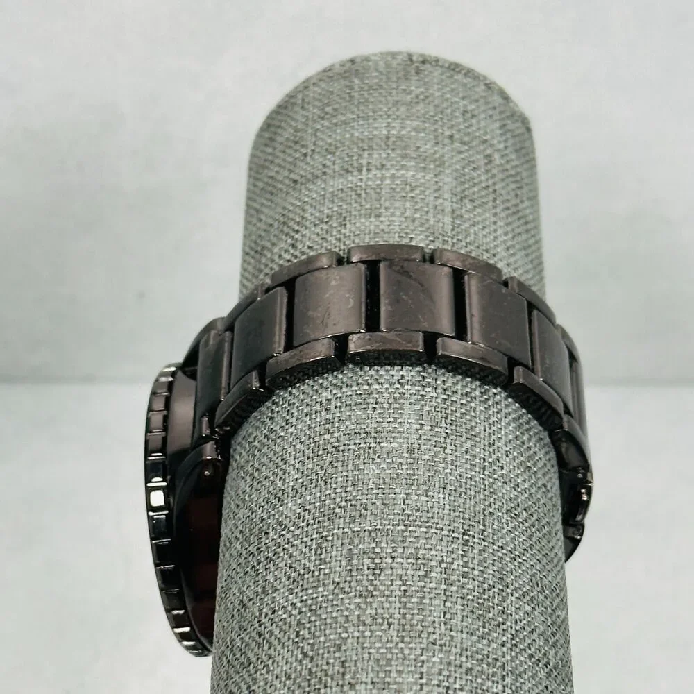 Steve Madden Watch Mens 48mm Dark Gray Rotating Bezel New Battery